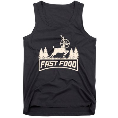 Funny Deer Hunting Season Fast Food Hunter Tank Top