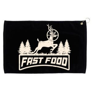 Funny Deer Hunting Season Fast Food Hunter Grommeted Golf Towel