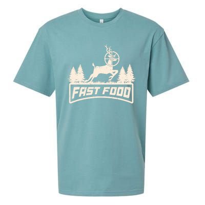 Funny Deer Hunting Season Fast Food Hunter Sueded Cloud Jersey T-Shirt