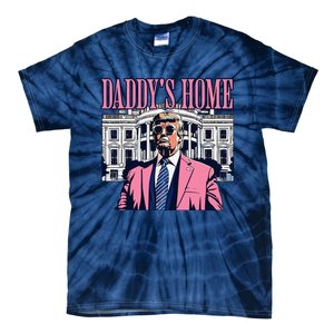 Funny DaddyS Home Trump Pin.K 2024 Take America Back 2024 Tie-Dye T-Shirt