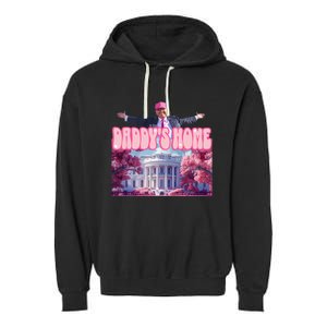 Funny DaddyS Home Trump Pink 2024 Garment-Dyed Fleece Hoodie