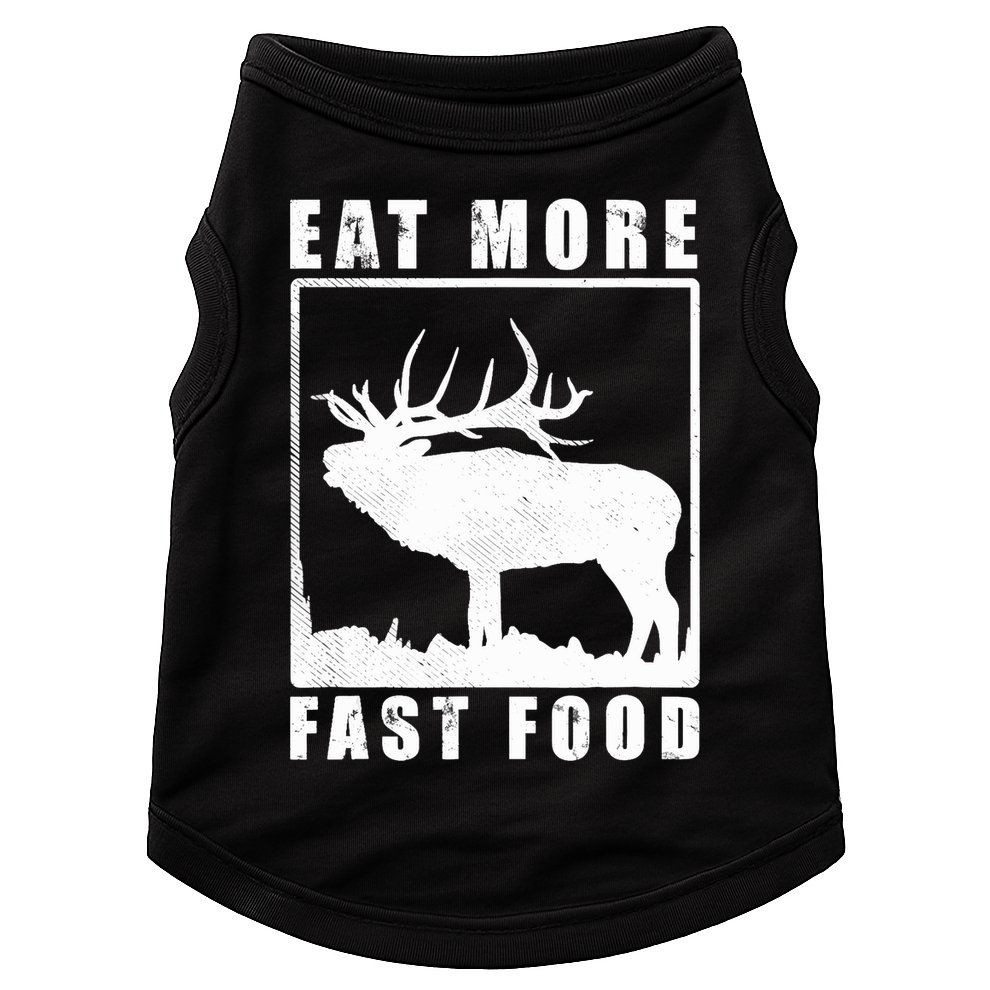 Funny Deer Hunting Season Eat More Fast Food Hunter Doggie Tank