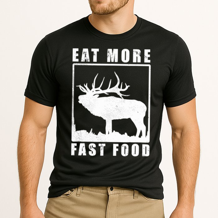 Funny Deer Hunting Season Eat More Fast Food Hunter Cooling Performance Crew T-Shirt