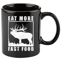 Funny Deer Hunting Season Eat More Fast Food Hunter 11oz C Handle Ceramic Mug