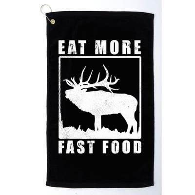 Funny Deer Hunting Season Eat More Fast Food Hunter Golf Towel