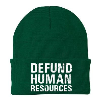 Funny Defund Human Resources Knit Cap Winter Beanie