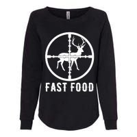 Funny Deer Hunting Season Fast Food Hunter Womens California Wash Sweatshirt