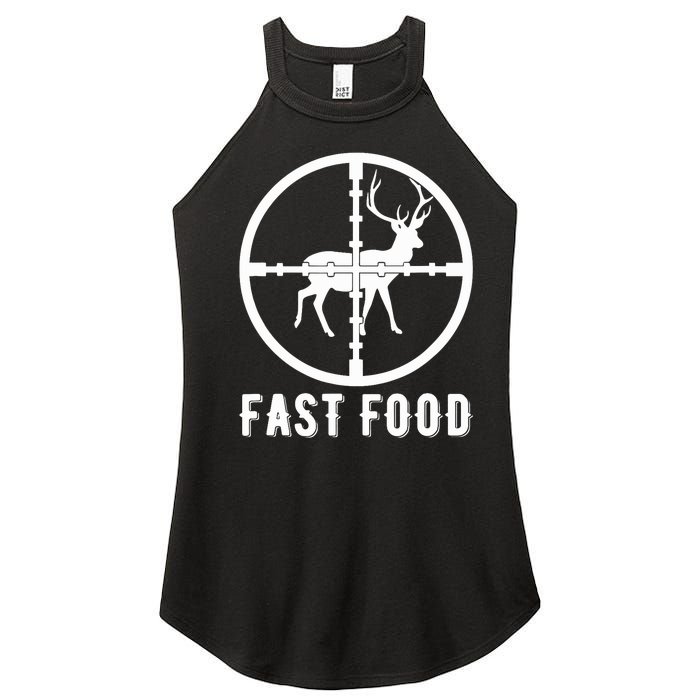 Funny Deer Hunting Season Fast Food Hunter Women's Perfect Tri Rocker Tank