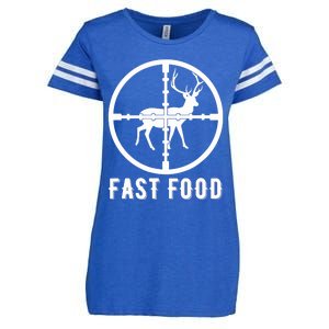 Funny Deer Hunting Season Fast Food Hunter Enza Ladies Jersey Football T-Shirt