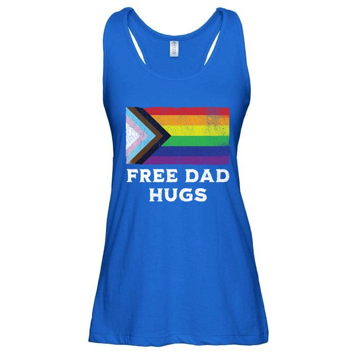 Free Dad Hugs Lgbt Rainbow Pride Fathers Day Pride Month Gift Ladies Essential Flowy Tank