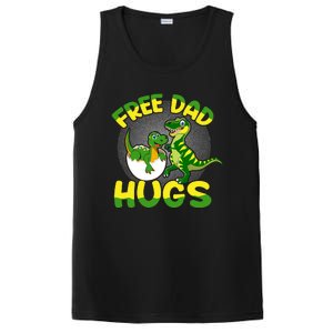 Free Dad Hugs Funny Dinosaurs Sketch PosiCharge Competitor Tank