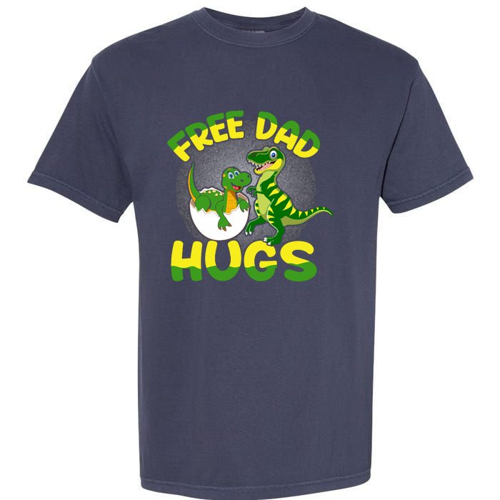 Free Dad Hugs Funny Dinosaurs Sketch Garment-Dyed Heavyweight T-Shirt