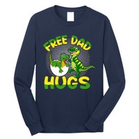 Free Dad Hugs Funny Dinosaurs Sketch Long Sleeve Shirt