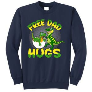 Free Dad Hugs Funny Dinosaurs Sketch Sweatshirt