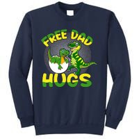 Free Dad Hugs Funny Dinosaurs Sketch Sweatshirt