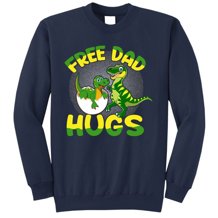 Free Dad Hugs Funny Dinosaurs Sketch Sweatshirt