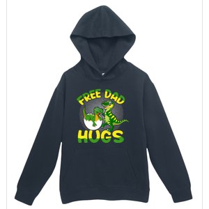 Free Dad Hugs Funny Dinosaurs Sketch Urban Pullover Hoodie