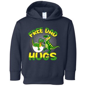 Free Dad Hugs Funny Dinosaurs Sketch Toddler Hoodie