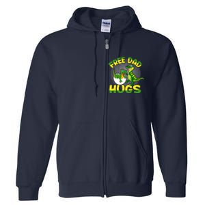 Free Dad Hugs Funny Dinosaurs Sketch Full Zip Hoodie