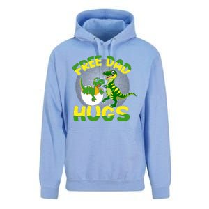 Free Dad Hugs Funny Dinosaurs Sketch Unisex Surf Hoodie