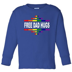 Free Dad Hugs Lgbt Rainbow Pride Fathers Day Gift Toddler Long Sleeve Shirt