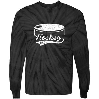 Father's Day Hockey Dad Favorite Player Gift Hockey Dad Tie-Dye Long Sleeve Shirt