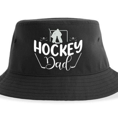 Father's Day Hockey Dad Funny Gift Hockey Dad Sustainable Bucket Hat