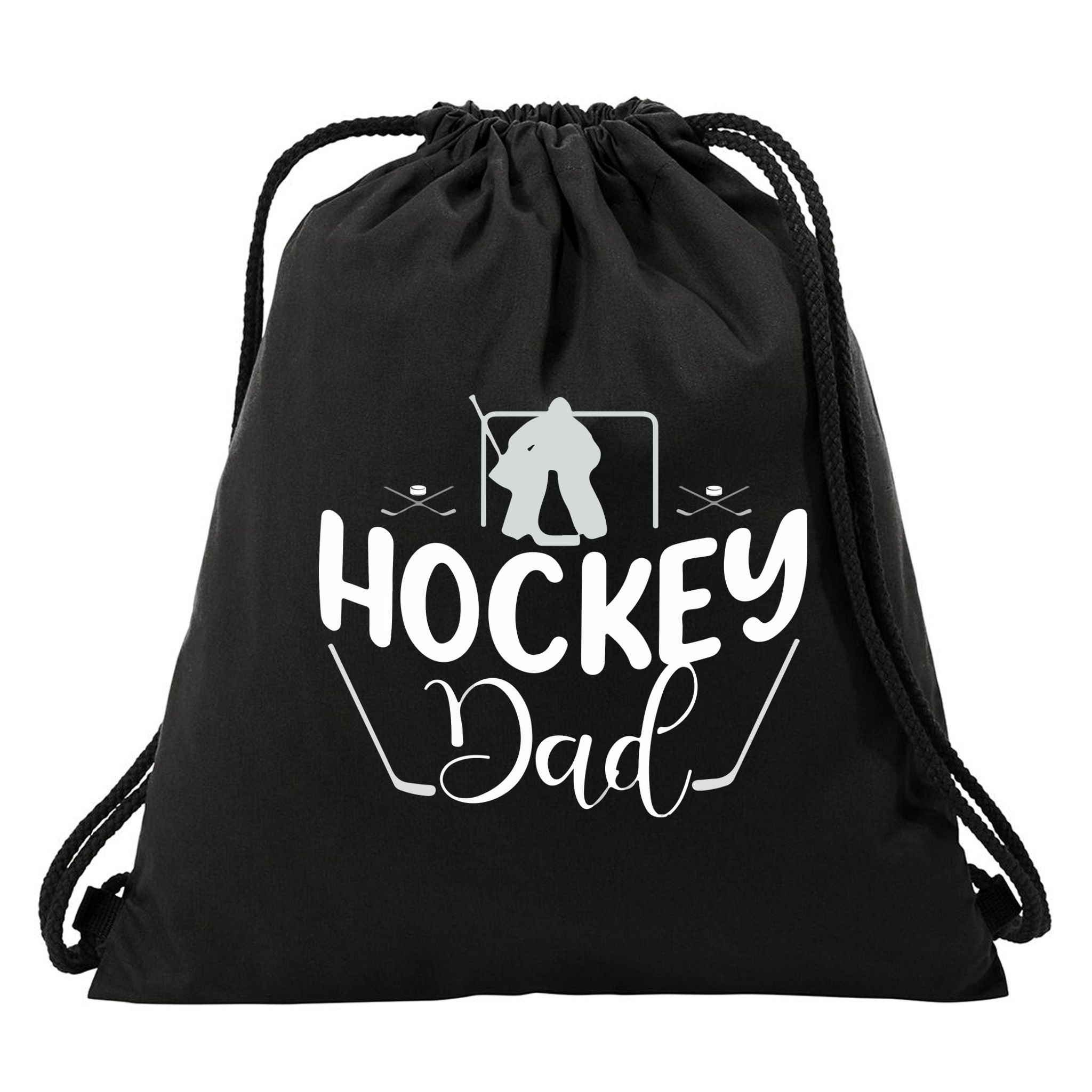 Father's Day Hockey Dad Funny Gift Hockey Dad Drawstring Bag