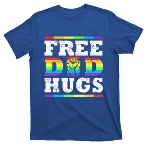 Free Dad Hugs Rainbow LGBT Pride Fathers Day Gift Ally LGBTQ T-Shirt