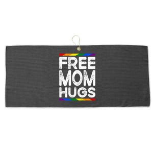 Free Dad Hugs Lgbt Supports Happy Pride Month Fathers Day Gift Large Microfiber Waffle Golf Towel