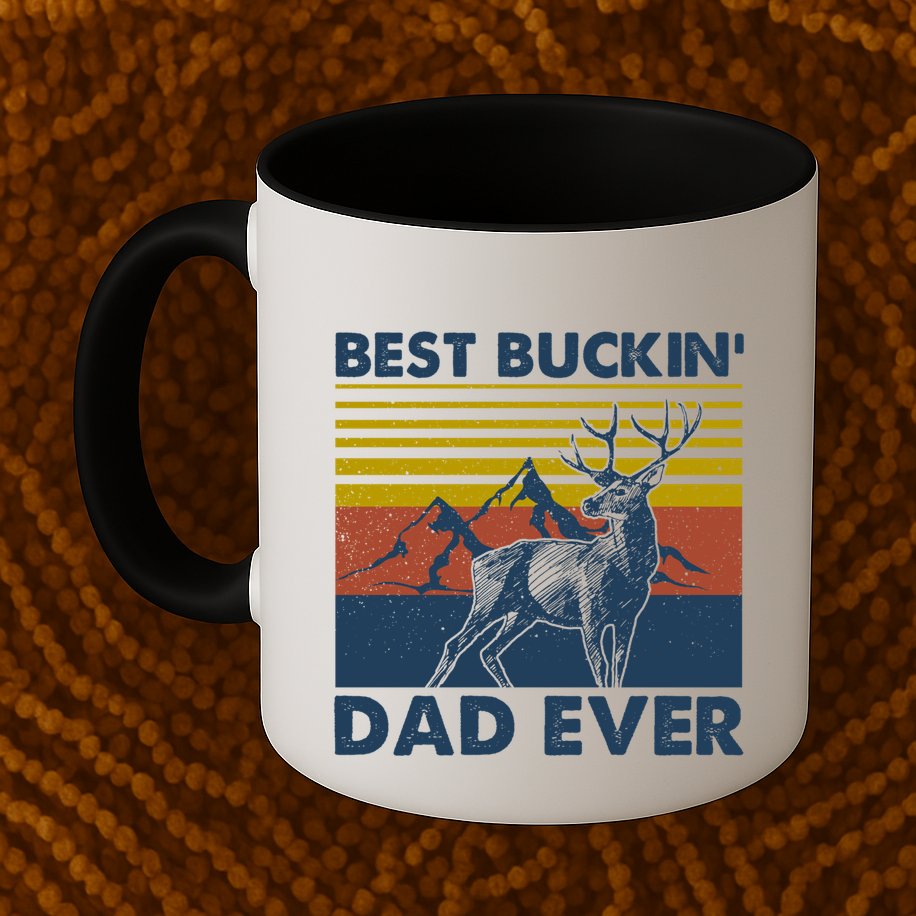 Fathers Day Hunting Gift Hunter Daddy Best Buckin Dad Ever Gift Mug