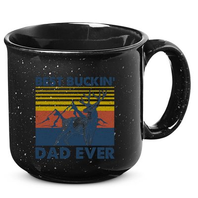 Fathers Day Hunting Gift Hunter Daddy Best Buckin Dad Ever Gift 15oz Campfire Ceramic Mug