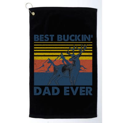 Fathers Day Hunting Gift Hunter Daddy Best Buckin Dad Ever Gift Golf Towel