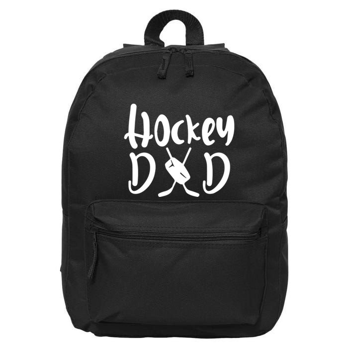 Father's Day Hockey Dad Gift 16 in Basic Backpack