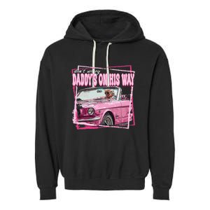 Funny DaddyS Home Trump Pink 2024 Take America Back 2024 Garment-Dyed Fleece Hoodie