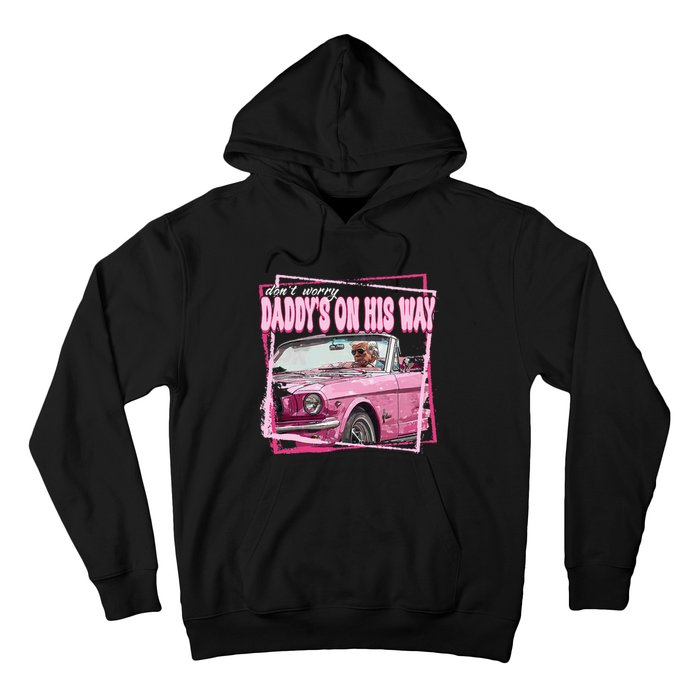 Funny DaddyS Home Trump Pink 2024 Take America Back 2024 Hoodie