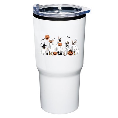 Funny Dog Halloween Trick Or Treat Boo Ghost Pumpkin Dogs Tumbler