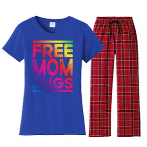 Free Dad Hugs Lgbt Supports Happy Pride Month Fathers Day Gift Women's Flannel Pajama Set