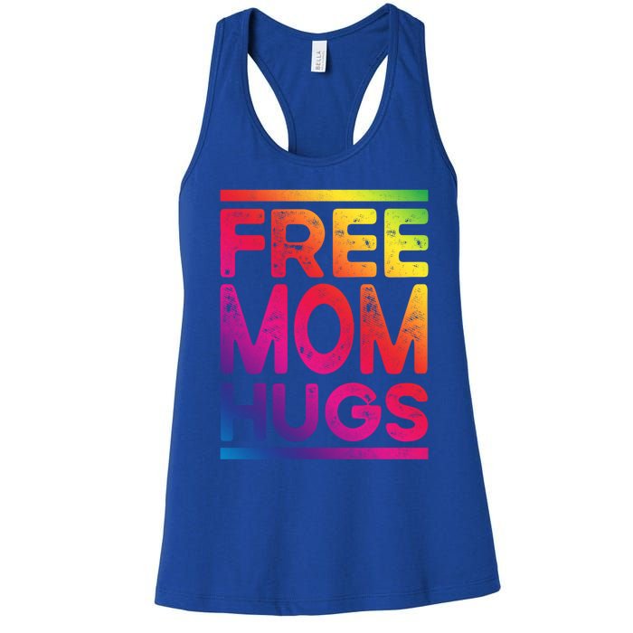 Free Dad Hugs Lgbt Supports Happy Pride Month Fathers Day Gift Women's Racerback Tank