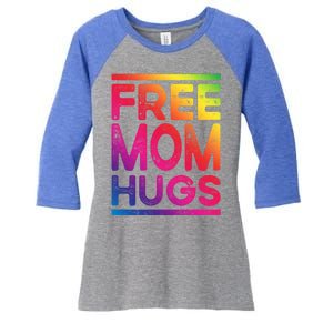 Free Dad Hugs Lgbt Supports Happy Pride Month Fathers Day Gift Women's Tri-Blend 3/4-Sleeve Raglan Shirt