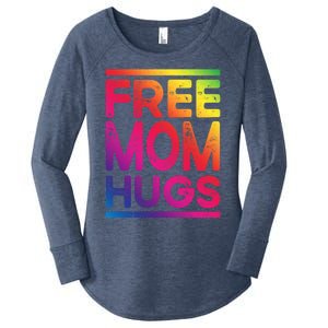 Free Dad Hugs Lgbt Supports Happy Pride Month Fathers Day Gift Women's Perfect Tri Tunic Long Sleeve Shirt