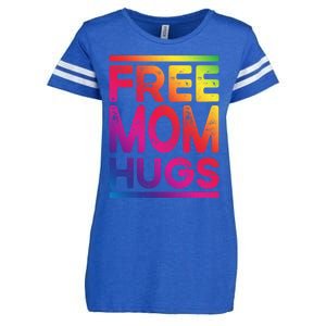 Free Dad Hugs Lgbt Supports Happy Pride Month Fathers Day Gift Enza Ladies Jersey Football T-Shirt