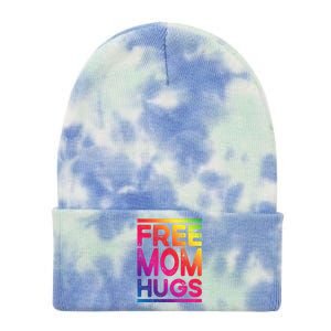 Free Dad Hugs Lgbt Supports Happy Pride Month Fathers Day Gift Tie Dye 12in Knit Beanie