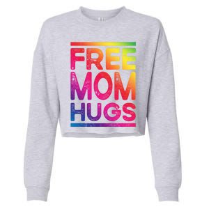 Free Dad Hugs Lgbt Supports Happy Pride Month Fathers Day Gift Cropped Pullover Crew