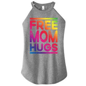 Free Dad Hugs Lgbt Supports Happy Pride Month Fathers Day Gift Women's Perfect Tri Rocker Tank