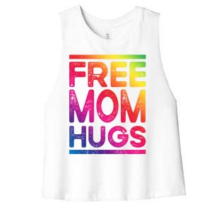 Free Dad Hugs Lgbt Supports Happy Pride Month Fathers Day Gift Women's Racerback Cropped Tank