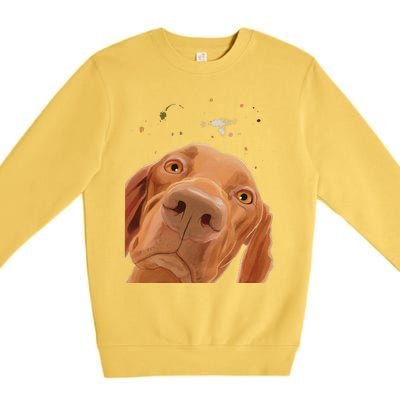 Funny Dog Hungarian Vizsla Premium Crewneck Sweatshirt