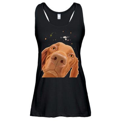 Funny Dog Hungarian Vizsla Ladies Essential Flowy Tank