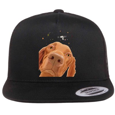 Funny Dog Hungarian Vizsla Flat Bill Trucker Hat