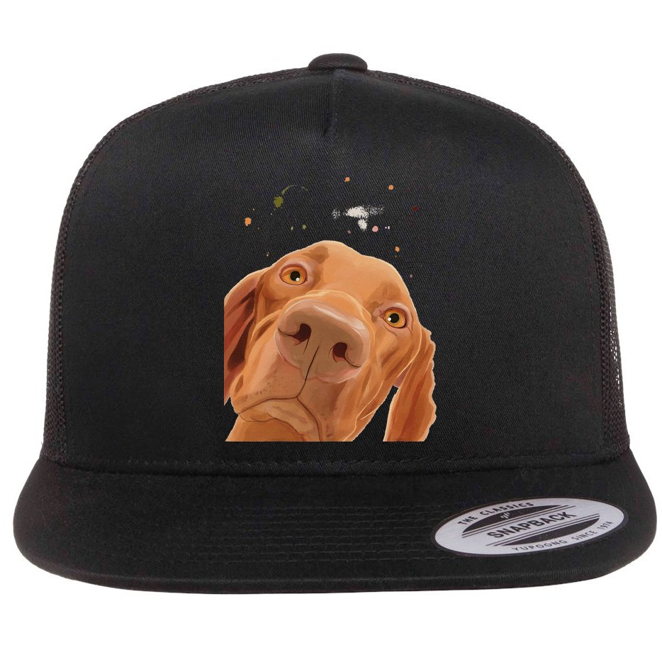 Funny Dog Hungarian Vizsla Flat Bill Trucker Hat